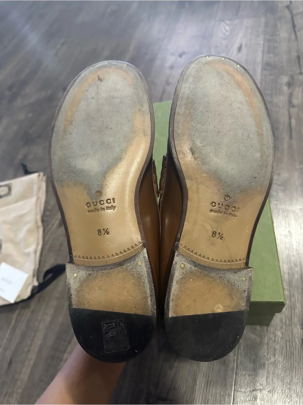 Gucci Brown Leather Horsebit Penny Loafers